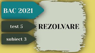 Rezolvare Test Antrenament Bacalaureat 2021 Informatica  Testul 5 Subiectul 3  Pregatire BAC [upl. by Hendrika]