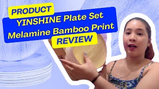 YINSHINE Plate Set Melamine Bamboo Print  Household Review  0449 [upl. by Nichole]