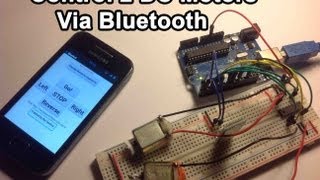 Arduino  Control 2 DC Motors Via Bluetooth Tutorial [upl. by Argile]