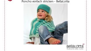 Poncho einfach stricken  Stricken lernen für Anfänger [upl. by Marashio]