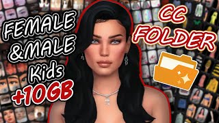 💗Entire NEW cc folder Female male kids maxis match hair clothes shoes makeup skins etc  The Sims 4 [upl. by Gosser]