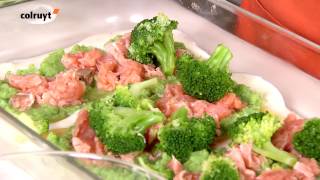 Recept Lasagne met zalm en broccoli  Colruyt [upl. by Helprin191]