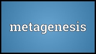 Metagenesis Meaning [upl. by Mcgruter437]