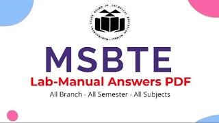 📢 MSBTE LabManual Answers PDF  All Branch I Scheme  MSBTE Solution 🤩 [upl. by Ahtiekahs]