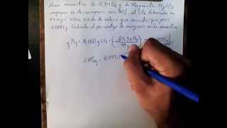 GRAVIMETRIA Calcular porcentaje de Mg en una muestra de MgCO3 [upl. by Dalston]