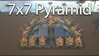 Ark  UNRAIDABLE 7x7 Pyramid Base Design Tutorial [upl. by Joris450]