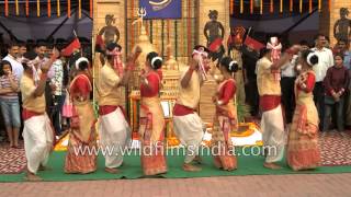 An Indian dance troupe performs Bihu dance at BSF Mela Delhi [upl. by Aelanej]