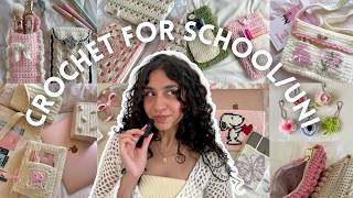 40 cute and easy crochet ideas for schooluniversity with FREE tutorials [upl. by Anemolihp110]