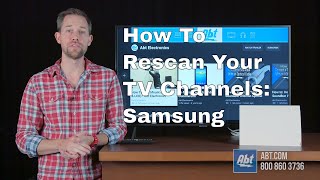 How To Rescan Channels On A Samsung TV [upl. by Sices]