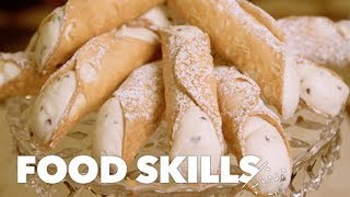 How Cannoli Are Made  Food Skills [upl. by Naval]