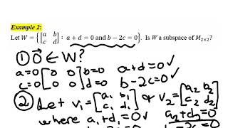 subspace of M2x2 [upl. by Cam347]