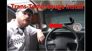 Auto Meter Transmission Temperature Gauge Install Chevrolet Silverado Project Half Ton Tow Rig [upl. by Anovahs469]