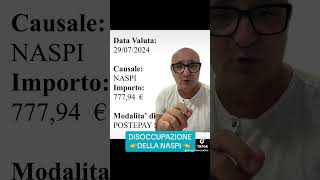 Disoccupazione Naspi pagamento youtube letstalk youtubeshorts thisis4u unpopularopinions [upl. by Ennoval]