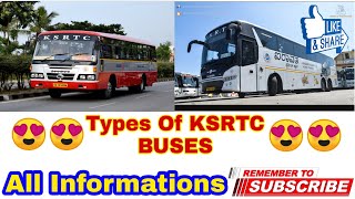 Types Of KSRTC buses  KARNATAKA [upl. by Babbette]