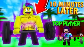 I Become a WEIGHT LIFTING GOD and DESTROY THE TOP PLAYER Roblox Simulator [upl. by Waylin]