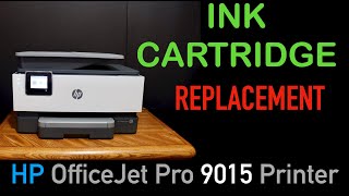 HP OfficeJet Pro 9015 Ink Cartridge Replacement [upl. by Ardnekahs]