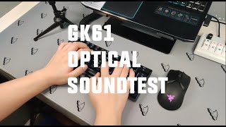 GK61 Optical Red Switches Sound Test [upl. by Keavy]