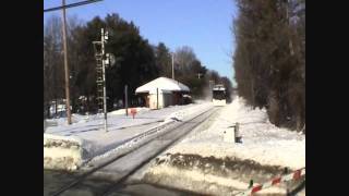 Pan Am Snow Plow extra at PlaistowNH 02042011 [upl. by Didier64]