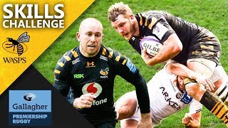 Launchbury Robson and Gopperth Take On The Premiership Skills Challenge  Gallagher Premiership [upl. by Adiuqram]