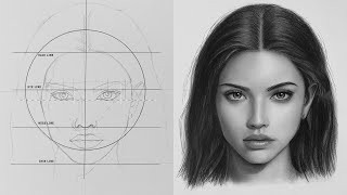 Portrait Drawing Technique  Loomis Method [upl. by Roosnam567]