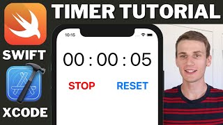 Simple Timer App Swift Xcode Tutorial  Stopwatch Count up Timer [upl. by Lavicrep]