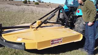 Tractor Rotary Cutter Setup Pt 22 [upl. by Rosse817]