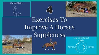 EXERCISES TO HELP IMPROVE YOUR HORSES SUPPLENESS  DRESSAGE TRAINING  Equestrian [upl. by Akialam105]