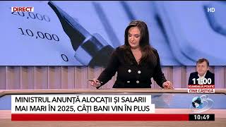 Alocații și salarii mai mari în 2025 Câți bani vor primi românii în plus [upl. by Htbazile]