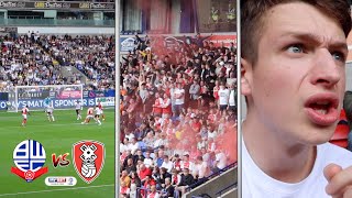 AWAY FANS SING quotTHOGDEN WHATS THE SCOREquot at Bolton vs Rotherham [upl. by Behn]