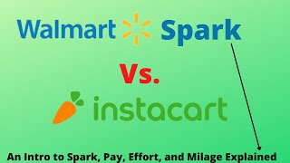 Walmart Spark Pay vs Instacart Delivery Pay  Which is a More Lucrative FullTime Gig App [upl. by Anairdna64]