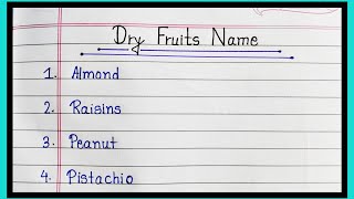 20 Dry Fruits Name In English  Dry Fruits Names [upl. by Derron736]