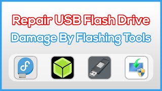 Repair USB Flash Drive Damaged by Flashing Tools  Balena Etcher broke The USB Flash Drive [upl. by Neehs338]