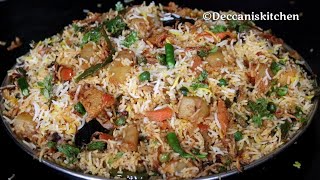 Vegetable Biryani Recipe By Deccanis Kitchen  Tarkari Ki Biryani [upl. by Fortunio]