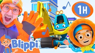 Blippis Snowy Excavator Music Video Excavator Videos for Kids [upl. by Freida221]