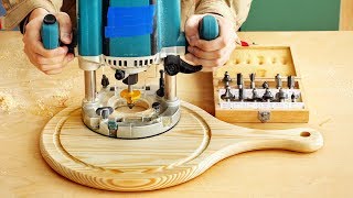 Фрезерование разделочной доски и паза по кругу milling round groove in a cutting board [upl. by Lauber219]