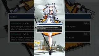 Fakta Menarik Talent Ptilopsis Shorts arknights [upl. by Aehsat140]