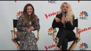 CHRISTINA AGUILERA AND ALISAN PORTER THE VOICE 2016 PRESS CONFERENCE [upl. by Githens]