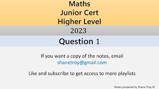 2023 JC HL Question 1 [upl. by Cutter]