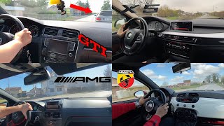 Test Drives amp Exhaust Sounds  C63 AMG Abarth 595 GTI MK 7 BMW 650i Intro To My Chanel [upl. by Jacklyn]