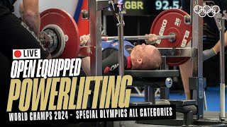 🔴 LIVE Powerlifting  Special Olympics All Categories  World Open Equipped Championships [upl. by Treblih]