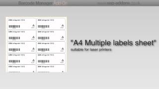 Print a product label  Barcode Manager Addon for SAP Business One [upl. by Nosiram]