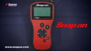 Program Schraders EZsensor using Snapon TPMS3 [upl. by Wallache]