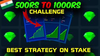 I TRIED THIS STRATEGY ON STAKE  ₹500 TO ₹1000 CHALLENGE [upl. by Nyllewell]