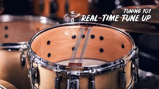 RealTime Snare Side amp Snare Wire Tuning  Snare Drum Tuning 101 [upl. by Laaspere435]