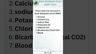 Basic Metabolic Panel BMP Tests [upl. by Ynahpets]