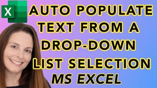 How To Auto Populate Text From A DropDown List Selection in MS Excel  Create Fillable Forms [upl. by Dnalor266]