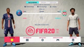 FIFA 20 PSG vs LIVERPOOL PS4 GAMEPLAY [upl. by Nayhr]