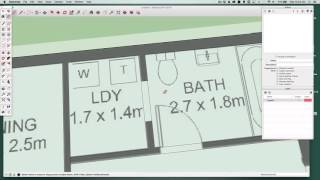 Scale modeling from a plan drawing in SketchUp [upl. by Piselli826]