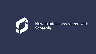 How to add a new screen with Screenly [upl. by Hanoy524]