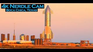 Nerdle Cam 4K SpaceX SN10 At Boca Chica Starship Launch Facility [upl. by Mok]